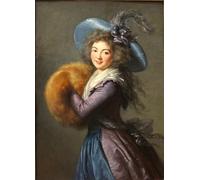 IPLUPJDY Tableaux Célèbres Impressions d'Art Image sur Toile Portrait de Madame Molé Reymond par Elisabeth Louise Vigée Lebrun Tableaux en Toile Pour les Décorations pour la Maison 60x90cm