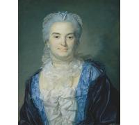 IPLUPJDY Tableaux Célèbres Impressions d'Art Image sur Toile Portrait of Madame Chevotet by Jean Baptiste Perronneau Tableaux en Toile Pour les Décorations pour la Maison 60x90cm