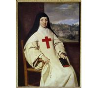 IPLUPJDY Tableaux Célèbres Impressions d'Art Image sur Toile Portrait of Mother Angelique Arnauld Marie Arnauld by Philippe De Champaigne Tableaux en Toile Pour les Décorations pour la Maison 60x90cm