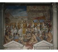 IPLUPJDY Tableaux Célèbres Impressions d'Art Image sur Toile Procession du corps de Saint Antonin par Domenico Cresti Tableaux en Toile Pour les Décorations pour la Maison 60x90cm