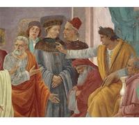 IPLUPJDY Tableaux Célèbres Impressions d'Art Image sur Toile Saint Pierre affronte Simon le Mage devant Néron de FilipLippi Tableaux en Toile Pour les Décorations pour la Maison 60x90cm