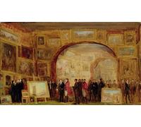 IPLUPJDY Tableaux Célèbres Impressions d'Art Image sur Toile une exposition d'anciens à l'institution britannique par David Wilkie Tableaux en Toile Pour les Décorations pour la Maison 60x90cm