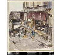 IPLUPJDY Tableaux Célèbres Impressions d'Art Image sur Toile une rue d'Ikao Japon Iii par Robert Frederick Blum Tableaux en Toile Pour les Décorations pour la Maison 60x90cm