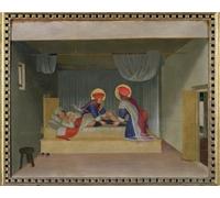 IPLUPJDY Tableaux en Toile Affiche Décorative le miracle du diacre Justinien de la prédelle du retable de San Marco par Fra Angelico Pour la Décoration de la Chambre à Coucher 60x90cm