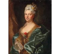 IPLUPJDY Tableaux en Toile Affiche Décorative Portrait of the Marquise De La Mesangere Nee Marguerite De Rambouillet by Hyacinthe Rigaud Pour la Décoration de la Chambre à Coucher 60x90cm