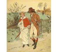 IPLUPJDY Vintage Impressions sur Toile Tableaux en Toile Affiche Décorative Deux jeunes amants dans une ruelle par un artiste célèbre Pour la Décoration de la Chambre à Coucher 60x90cm