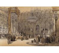 IPLUPJDY Vintage Impressions sur Toile Tableaux en Toile Affiche Décorative Église grecque du Saint-Sépulcre par David Roberts Nordique Peinture Pour la Décoration de la Chambre à Coucher 60x90cm