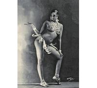 IPLUPJDY Vintage Impressions sur Toile Tableaux en Toile Affiche Décorative Joséphine Baker portant son célèbre costume de banane par Walery Pour la Décoration de la Chambre à Coucher 60x90cm