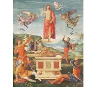 IPLUPJDY Vintage Impressions sur Toile Tableaux en Toile Affiche Décorative la Résurrection du Christ de Raphaël Nordique Peinture Pour la Décoration de la Chambre à Coucher 60x90cm