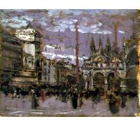 IPLUPJDY Vintage Impressions sur Toile Tableaux en Toile Affiche Décorative La Venise Saint-Marc de Walter Richard Sickert Nordique Peinture Pour la Décoration de la Chambre à Coucher 60x90cm