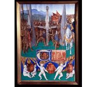IPLUPJDY Vintage Impressions sur Toile Tableaux en Toile Affiche Décorative le Martyre de Saint Pierre Miniature prise par Jean Fouquet Pour la Décoration de la Chambre à Coucher 60x90cm