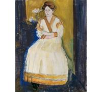 IPLUPJDY Vintage Impressions sur Toile Tableaux en Toile Affiche Décorative Mathilde Schoenberg de Richard Gerstl Nordique Peinture Pour la Décoration de la Chambre à Coucher 60x90cm