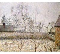IPLUPJDY Vintage Impressions sur Toile Tableaux en Toile Affiche Décorative Paysage avec givre et brume Eragny de Camille Jacob Pissarro Pour la Décoration de la Chambre à Coucher 60x90cm