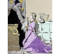 IPLUPJDY Vintage Impressions sur Toile Tableaux en Toile Affiche Décorative Viviane Fee captive Merlin l'enchanteur par Howard Pyle Nordique Peinture Pour la Décoration de la Chambre à Coucher 60x90cm