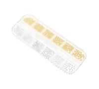 iplusmile 1 boîte Boîte de Compartiments de Perles Acier Multicolores pour Nail Art Décorations Manucure DIY Polyvalentes et Élégantes pour Ongles Accessoires Mode pour Création