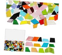 iplusmile 1 boîte Carreaux de Mosaïque Verre pour Décoration DIY Kit de Tesselles Variées pour Loisirs Créatifs Assortiment Compact pour Cadres Pots et Projets Artisanaux