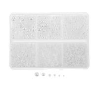 iplusmile 1 Boîte Perles Plates Imitation Abs de Perles Semi Rondes pour Nail Art Bricolage Décoration Accessoires Vêtements Boîte de Rangement Pratique