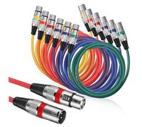 iplusmile 1 ensemble Câble Microphone Xlr Kit de Câbles Audio à Broches Male Femelle et Facile à Utiliser Couleurs pour Différents Appareils