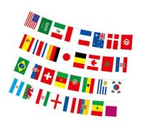 iplusmile 1 Ensemble Corde de drapeau de la Coupe du monde tissu Flags de fanions guirlande drapeau décor drapeaux guirlande d'accessoires photo drapeau de pays suspendu Bannière de fête