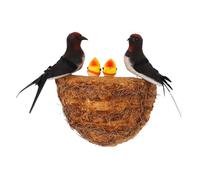 iplusmile 1 Ensemble Décoration De Maison Nid D'hirondelle Nid D'oiseau Avaler Maison D'hirondelle Hirondelle Artificielle avec Nid Hirondelle Nichoir Imbrication Décorations Mur Plastique