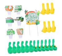 iplusmile 1 Ensemble Décorations Saint Patrick Ensemble de Toppers de Gâteau Ballons pour Célébrations Irlandaises Décorations de Table Accessoires Festifs