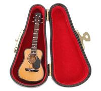 iplusmile 1 Ensemble Miniature Guitare Décorative avec Support Modèle de Guitare pour Garçon Fille Musical Éducation Précoce pour Débutants et Décoration de Maison