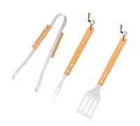 iplusmile 1 Ensemble Set Outils de Barbecue Acier Inoxydable avec Poignée Kit de Rangement Accessoires de Grillade pour Événements Plein Air et Réunions Familiales