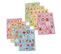 iplusmile 1 Jeu Autocollants De Noël Bouteille d'eau Décorations De Noël Autocollants pour Enfants Nom Vin Petits Autocollants De Babiole Stickers Mignon Stickers Papier 8 Feuilles