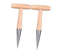 iplusmile 1 Jeu Outils De Jardinage Punchers À Terre pour Creuser Planter des Semences Design Ergonomique Et Sûr 2 Pièces