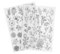 iplusmile 1 Jeu Stabilisateur De Broderie Modèles Solubles À Eau Pour Projets De Couture Gabarits Pratiques Pour Tissus 2 Feuilles