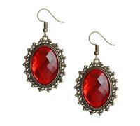 iplusmile 1 Paire de Boucles D’Oreilles Pendantes Vintage en Métal Pierre Précieuse Ovale Légères et Confortables pour Tenues Décontractées et Occasions Spéciales