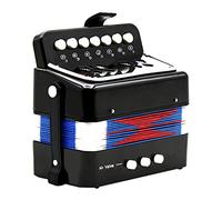 iplusmile 1 pièce Accordéon Éducatif Portable pour Garçon Fille Instrument Musical Noir de Débutant pour Intérêt Musical et Développement Émotionnel et Intellectuel des Petits
