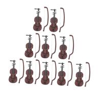 iplusmile 10 Ensembles Miniature Violin Models Home Adornments Realistic Music Instrument Ornaments for Office and Table Decoration