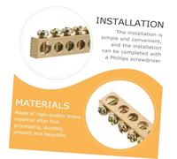 iplusmile 10 pièces Barre de Distribution Cuivre pour Raccordement Électrique Connecteur Bornier de Terre et Neutre Bloc de Connexion Fil avec Fixation Vis pour Tableau Électrique