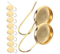iplusmile 10 pièces Boucles Oreilles Bezel Trays Vintage DIY pour Fabrication Bijoux Supports Acier Inoxydable pour Cabochons Accessoires Bricolage et Polyvalent
