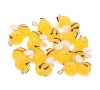 iplusmile 10 Pièces Breloque Abeille en Résine pour Loisirs Pendentif Mini | Jaune, pour Bijoux DIY et Porte-clés, Style Créatif, Facile à Utiliser, pour Amis et Passionnés