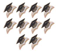 iplusmile 10 Pièces Broche Commémorative Présent de Diplôme 2026 en Alliage de Zinc Léger Insigne Chapeau de Graduation et Livre, pour Paquet et Chapeaux Lors Fête de Remise de Diplôme