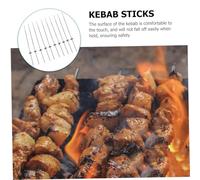 iplusmile 10 pièces Brochettes Barbecue Inox Résistantes Chaleur avec Rotation Automatique pour Grillades Plein Air Brochettes Plates Durables pour Viande et Légumes