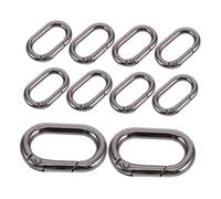 iplusmile 10 Pièces Clips Anneaux à Ressort Ovale pour Fabrication de Sacs Accessoires Métalliques Noirs pour Organisation de Clés et Bijoux Fermoirs et Élégants