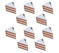 iplusmile 10 Pièces Coffrets Présents Facile à Assembler en Papier Triangulaires Pliables Design Chapeau de Diplômé, Support Stable pour Gâteaux et Bonbons pour Célébrations de Fin D'études