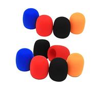 iplusmile 10 pièces Couvre Microphones Mousse Lot de Protection Vent et Éclaboussures Couleur Aléatoire Accessoires Universels pour Microphones Couleur Aléatoire Couleur Aléatoire
