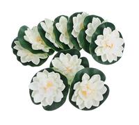 iplusmile 10 Pièces Décoration De Lotus Simulée Lotus Artificiel Flottant Fausses Fleurs Plantes Artificielles Eva