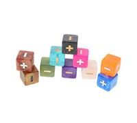 iplusmile 10 Pièces Dés Mathématiques avec Addition et Soustraction Outils Éducatifs pour Enseignement des Mathématiques Aux Garçon Fille Jeu pour Développer Couleur