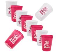 iplusmile 10 Pièces Disco Party Cups Set Plastic Juice And Water Cups In Unique Festival Drinkware For