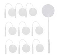 iplusmile 10 Pièces Electrodes Rondes Auto Adhésives Silicone Professionnel pour Massage et Électrostimulation Compatibles Appareils Standards Réutilisables et Flexibles
