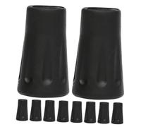 iplusmile 10 pièces Embouts Caoutchouc pour Bâtons de Randonnée Antichoc et Antidérapants Protection Durable et pour Cannes et Bâtons de Trekking Kit de Remplacement Noir Polyvalent