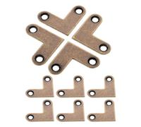 iplusmile 10 Pièces Équerres d'angle en Cuivre 90 Degrés pour Cadre Miroir et Commode, Forme en L, Stabilité Renforcée, Installation sans Couture, pour Cuisines et Constructions Neuves