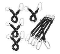 iplusmile 10 pièces Lanière Élastique Robuste pour Canne à Longe Rétractable Spirale avec Mousqueton Sécurise Outils et Pagaies Kayak Extérieur Couleur Aléatoire Couleur Aléatoire