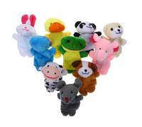 iplusmile 10 pièces Lot de Marionnettes à Doigts Peluche Animaux Cartoon pour Garçon Fille et Tout-Petits Jouets Éducatifs pour Raconter des Histoires et Développer