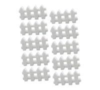 iplusmile 10 pièces Lot de Mini Clôtures Blanches Décoratives Résine pour Micro Ornement DIY pour Maison de Poupée Jardin Miniature et Décoration Succulentes